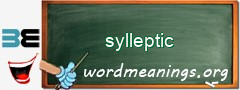 WordMeaning blackboard for sylleptic